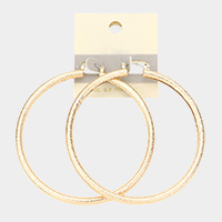 14K Gold Filled Metal Hoop Pin Catch Earrings