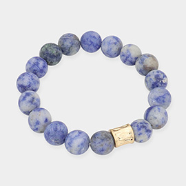 Semi Precious Stone Beaded Stretch Bracelet