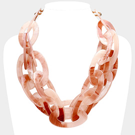 Celluloid Acetate Link Necklace