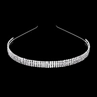 4-Rows crystal rhinestone headband