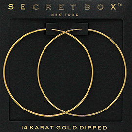 SECRET BOX_14K Gold Dipped Wire Hoop Earrings