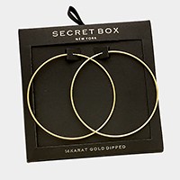 Secret Box _ Gold Dipped Metal Hoop Earrings