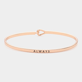 ALWYAS Message Thin Brass Metal Hook Bracelet