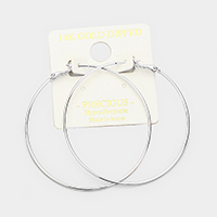 14K gold filled 6 cm metal Hypoallergenic hoop earrings