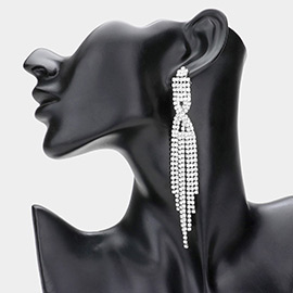 Rhinestone fringe earrings