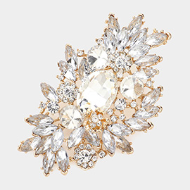 Glass Crystal Bouquet Pin Brooch