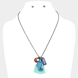 Seahorse Tassel Pendant Necklace