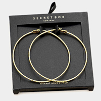 Secret Box _ Textured Gold Dipped Hoop Earrings