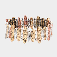 Patterned Metal Stretch Bracelet