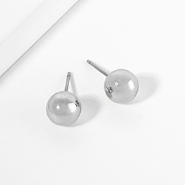 Metal Ball Stud Earrings