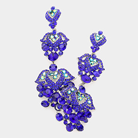 Bubble Crystal Rhinestone Evening Earrings