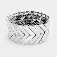 Chevron Metal Stretch Bracelet