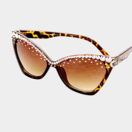 Crystal Rhinestone Cat Eye Sunglasses