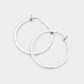 Metal Hoop Clip on Earrings