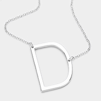 Monogram Metal Pendant Necklace