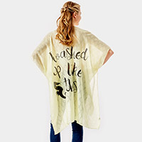 'I Washed Up Like This' Solid Lettering Cover Up Poncho