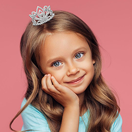 Rhinestone Paved Mini Princess Tiara