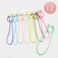12PCS - Faux Pearl Necklace Set