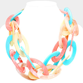 Celluloid Acetate Link Necklace