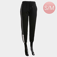 Side Stripes Detail Band Lounge Pants