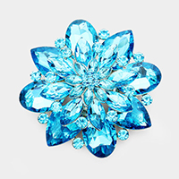 Crystal Flower Pin Brooch