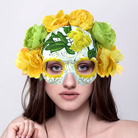 Floral Detail Halloween Venetian Masquerade Mask