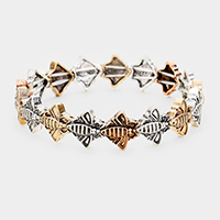 Bee Metal Stretch Bracelet