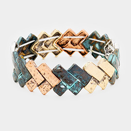 Hammered Bar Stretch Bracelet