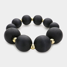 Wood Ball Stretch Bracelet