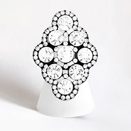 Crystal Round Embellished Stretch Ring