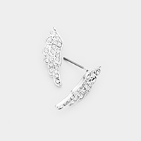 Crystal Wing Stud Earrings