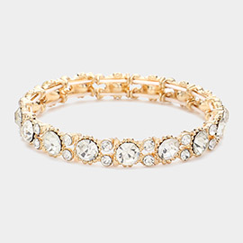 Bubbly Crystal Round Evening Bracelet