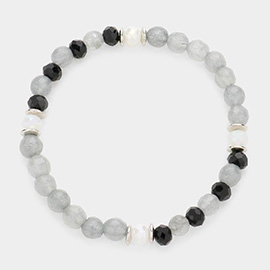 Natural Stone Bead Stretch Bracelet