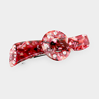 Crystal Embellished Celluloid Acetate Bow Barrette