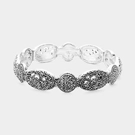 Embossed Metal Stretch Bracelet