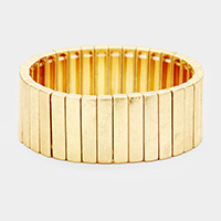 Rectangle Bar Metal Stretch Bracelet