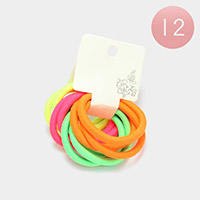 12 Set of 10 - Basic Ponytail Hair Bands