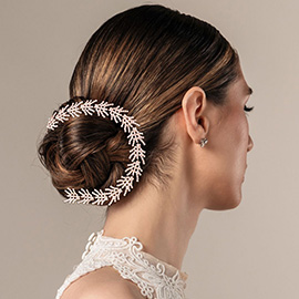 Twig Rhinestone Paved Bun Wrap Headpiece
