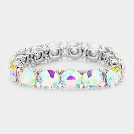 Crystal Round Stretch Evening Bracelet