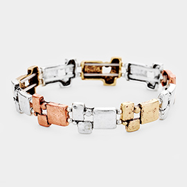 Square Metal Stretch Bracelet