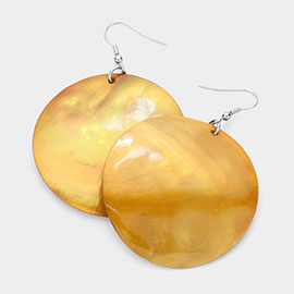 Shell Circle Dangle Earrings