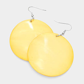 Shell Circle Dangle Earrings