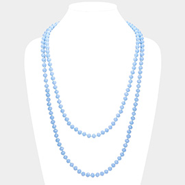 Faceted Beaded Wrap Around Long Necklace