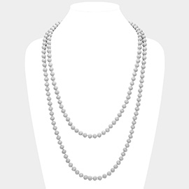 Faceted Beaded Wrap Around Long Necklace