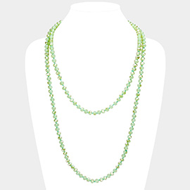 Faceted Beaded Wrap Around Long Necklace