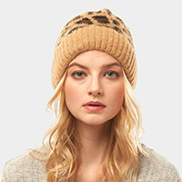 Leopard Pattern Beanie Hat