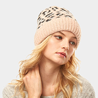 Leopard Pattern Beanie Hat