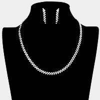 Crystal Rhinestone Pave Necklace