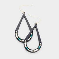  Resin Teardrop Seed Bead Earrings 