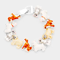 Cute Dog Magnetic Link Bracelet